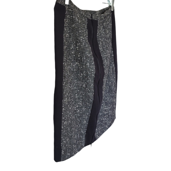 Narciso Rodriguez Black Grey Tweed Mini Pencil Skirt Office Boss Lady Sz 10 - Picture 8 of 11